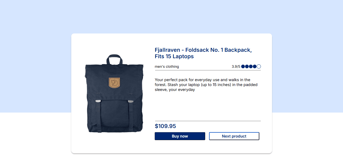 Catalog product website