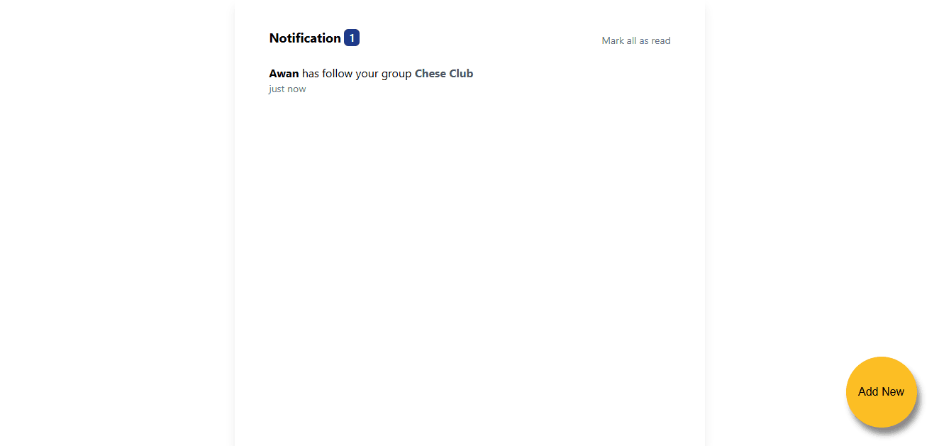 Notification website