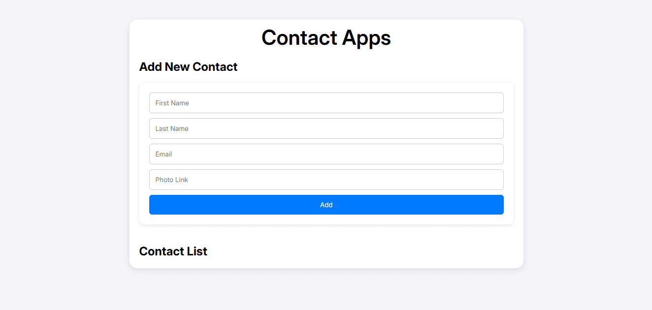 Contact App
